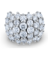 14K Gold Multi-Layer Round Diamond Wedding Band (6.55 ct)
